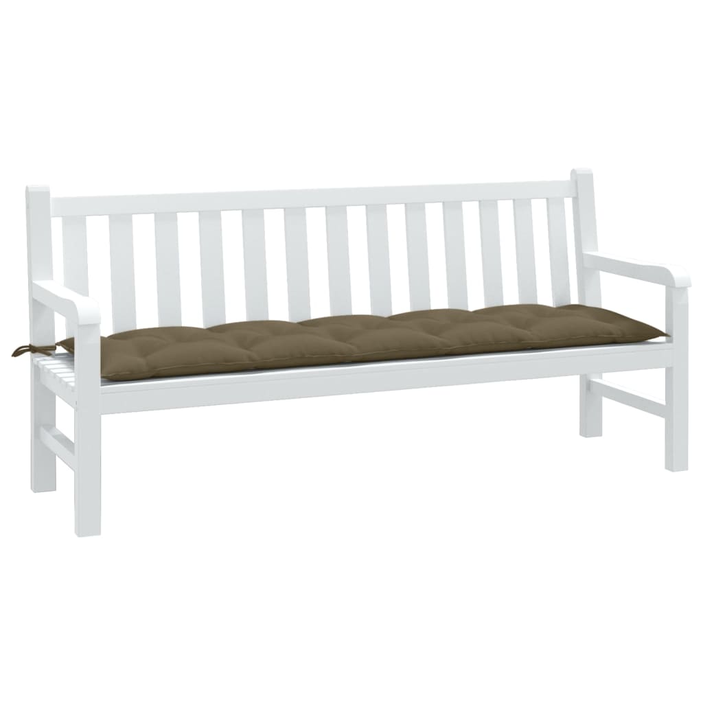 Coussin de banc de jardin Mélange Taupe 180x50x7 cm Tissu