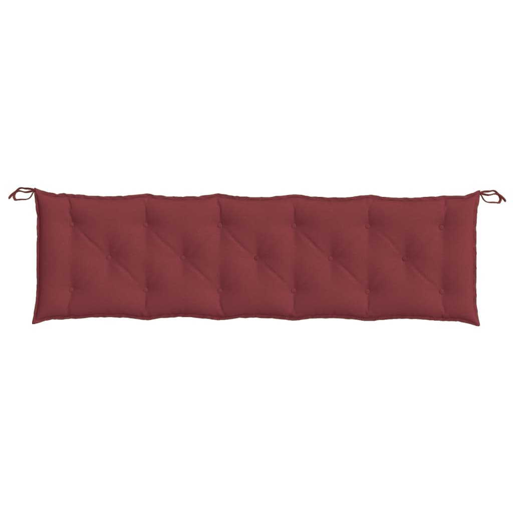 Garden Bench Cushion Melange Wine Red 180x50x7 cm Fabric