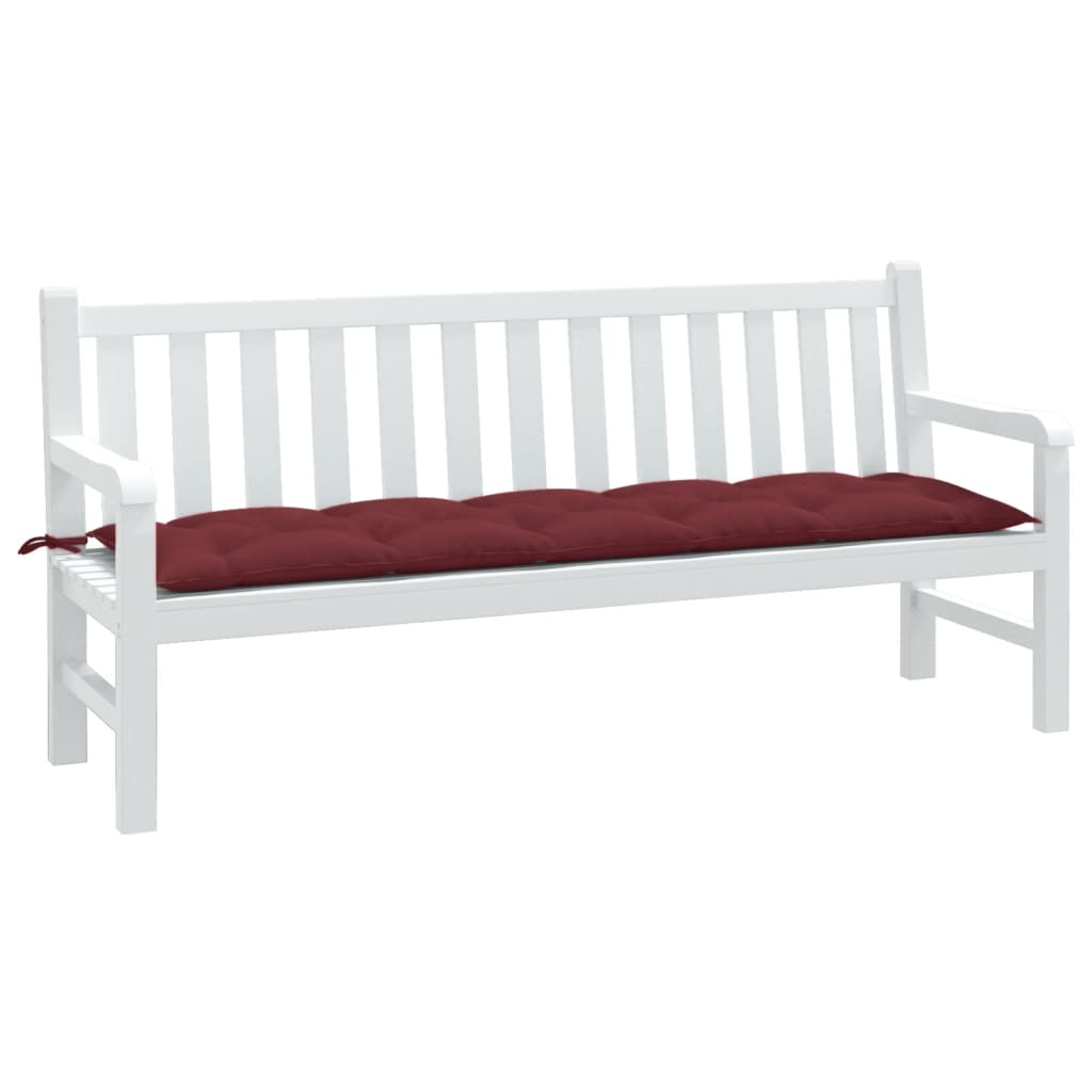 Garden Bench Cushion Melange Wine Red 180x50x7 cm Fabric