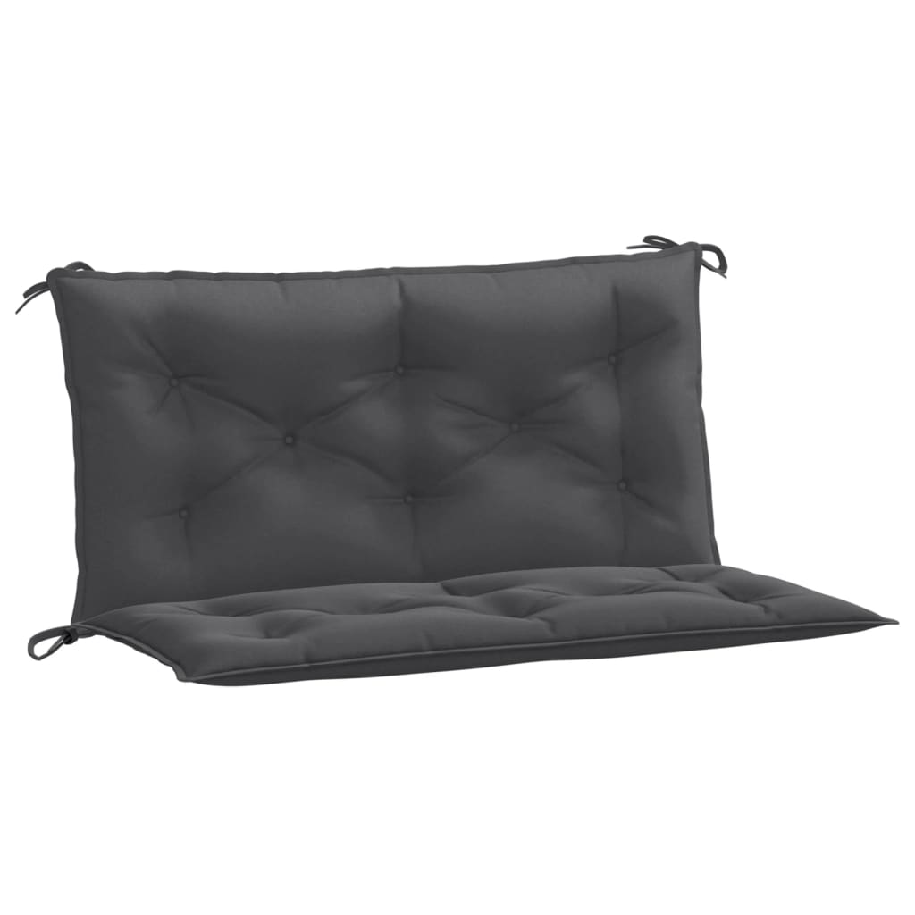 Garden Bench Cushions 2 pcs. Mélange Anthracite 100x50x7 cm Fabric