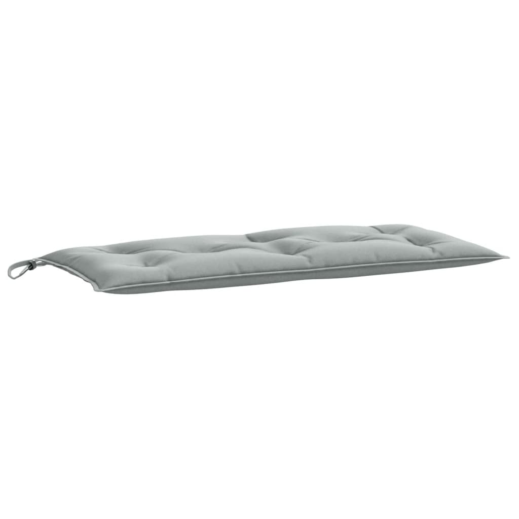Coussins de banc de jardin 2 pcs. chiné gris clair 100x50x7 cm tissu