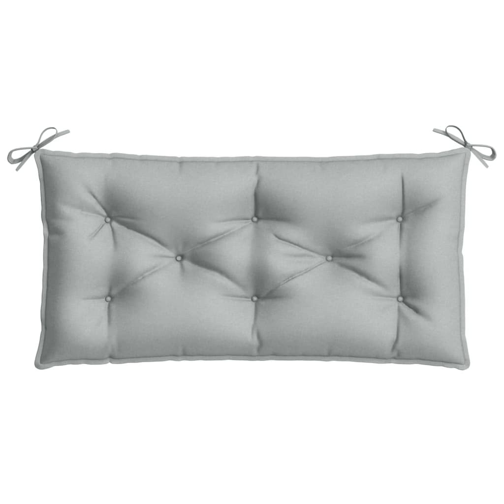 Coussins de banc de jardin 2 pcs. chiné gris clair 100x50x7 cm tissu