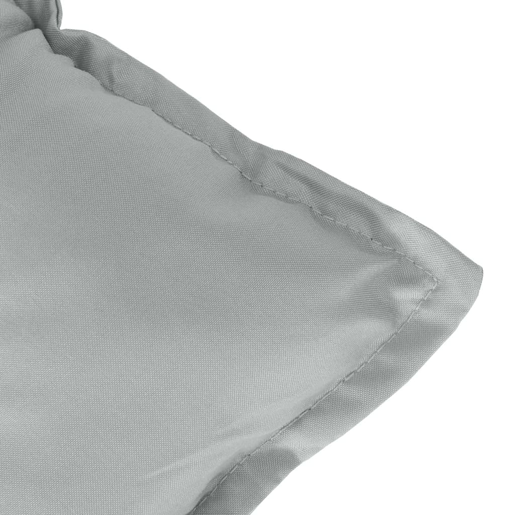 Coussins de banc de jardin 2 pcs. chiné gris clair 100x50x7 cm tissu