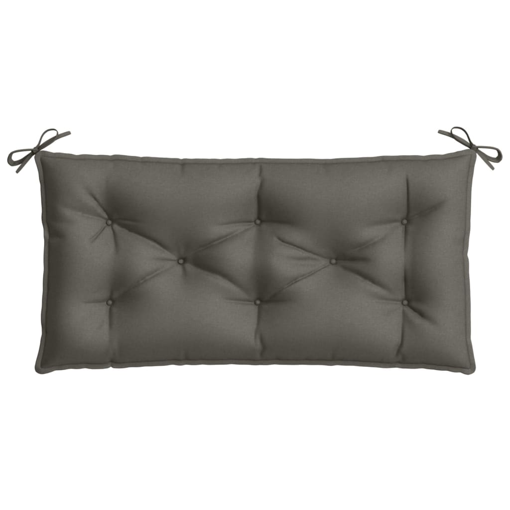Garden bench cushions 2 pcs. Melange Dark Grey 100x50x7 cm Fabric