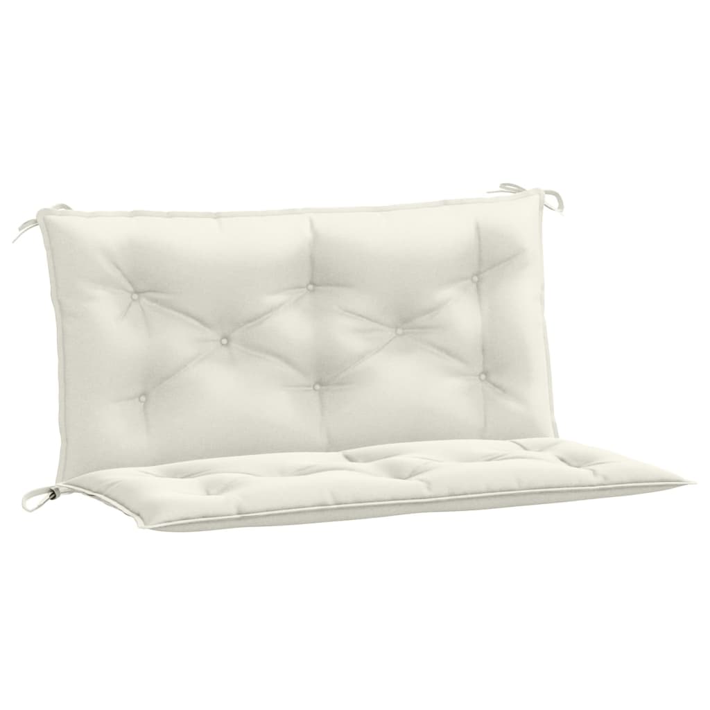 Garden Bench Cushions 2 pcs. Mélange Cream 100x50x7 cm Fabric