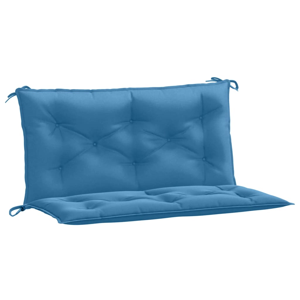 Garden Bench Cushions 2 pcs. Mélange Blue 100x50x7 cm Fabric
