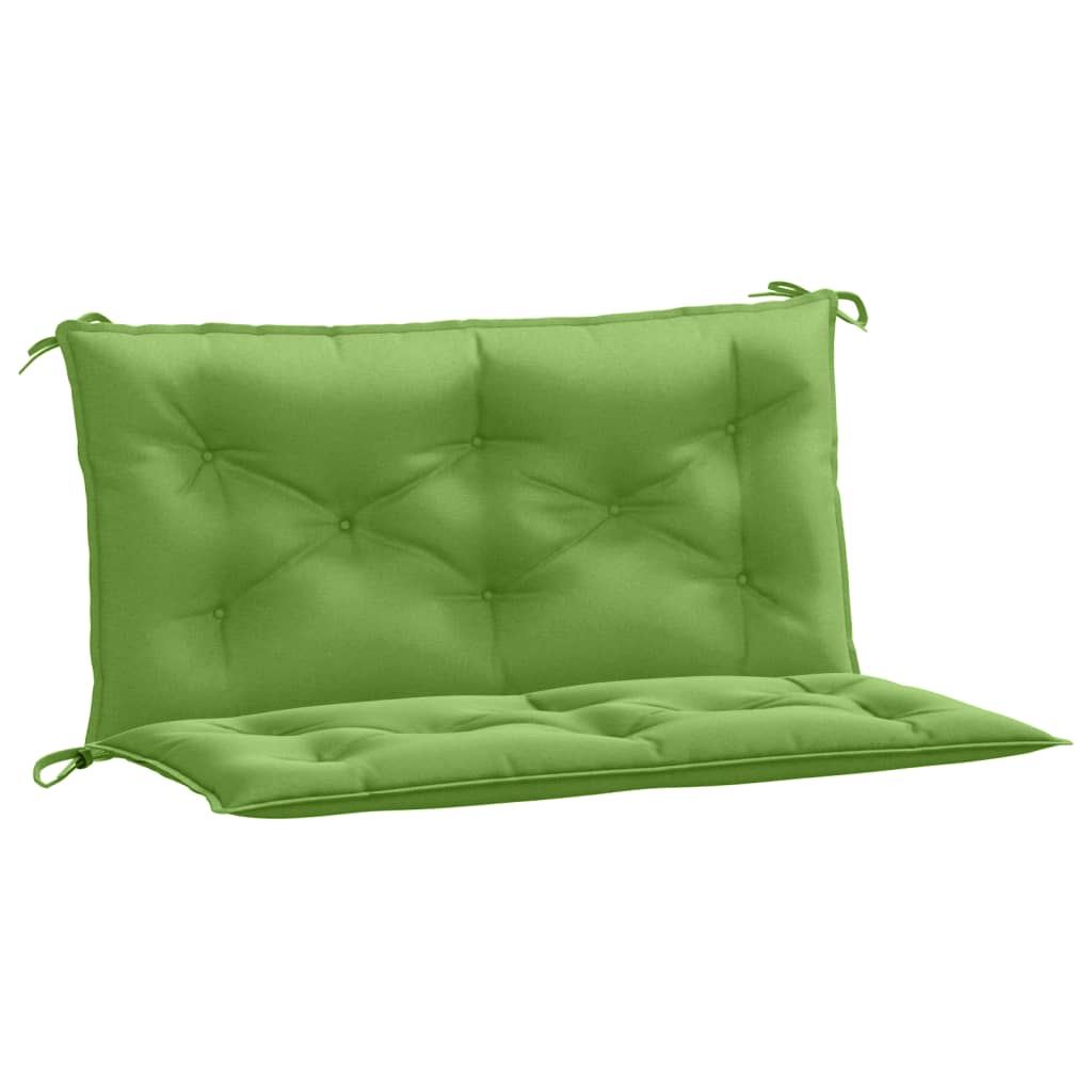 Garden Bench Cushions 2 pcs. Mélange Green 100x50x7 cm Fabric