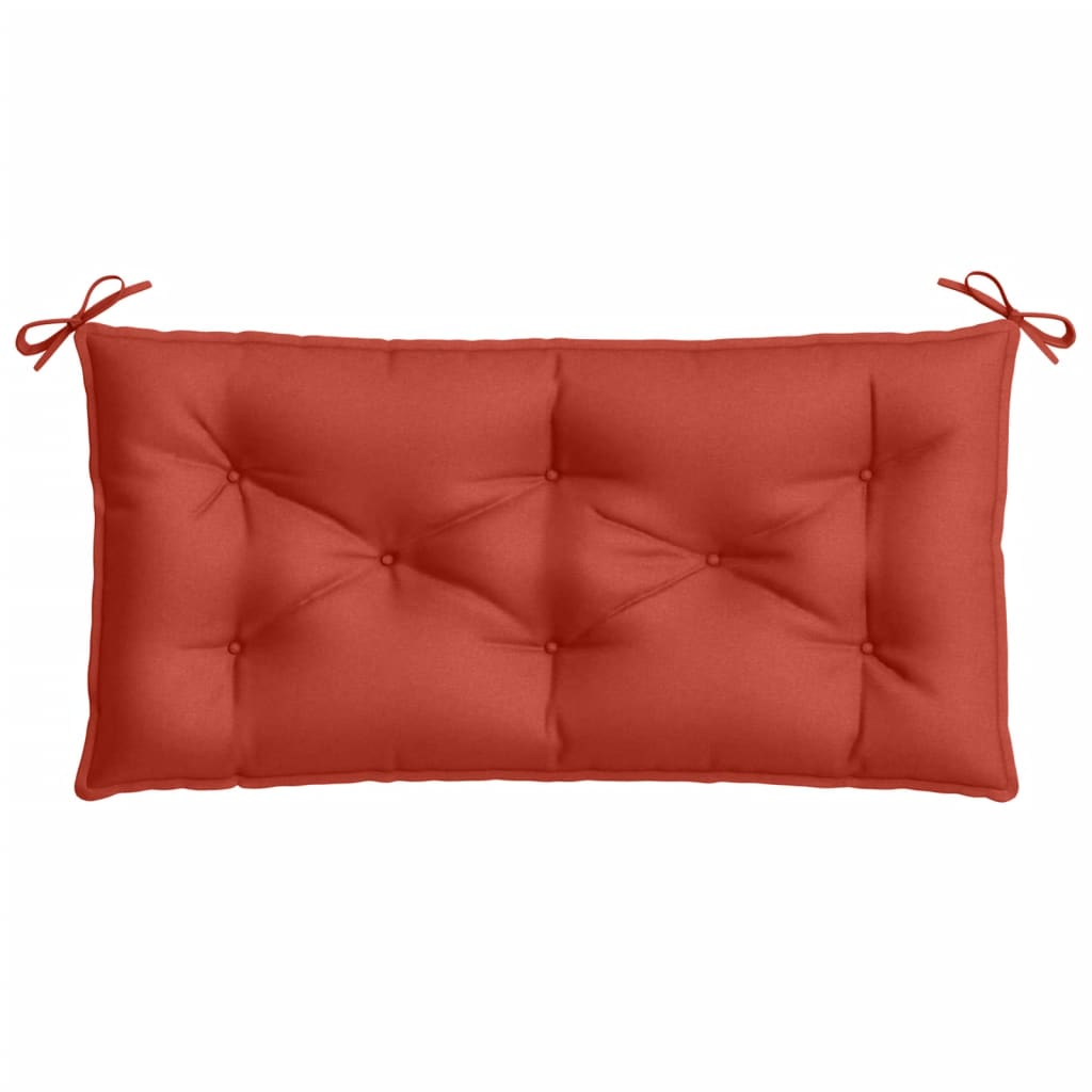 Coussins pour banc de jardin 2 pcs Mélange Rouge 100x50x7 cm Tissu