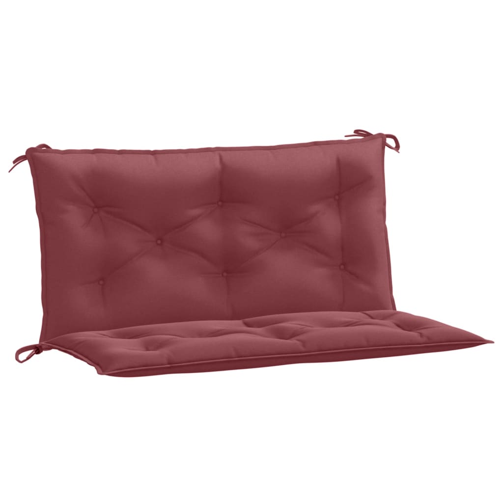 Garden Bench Cushions 2 pcs. Melange Wine Red 100x50x7 cm Fabric
