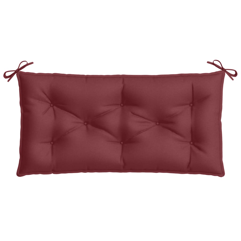 Garden Bench Cushions 2 pcs. Melange Wine Red 100x50x7 cm Fabric