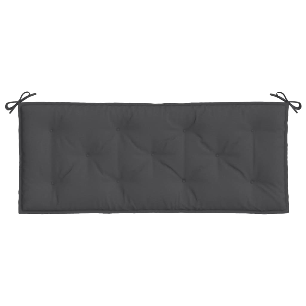 Coussins pour banc de jardin 2 pcs Mélange anthracite 120x50x7 cm Tissu
