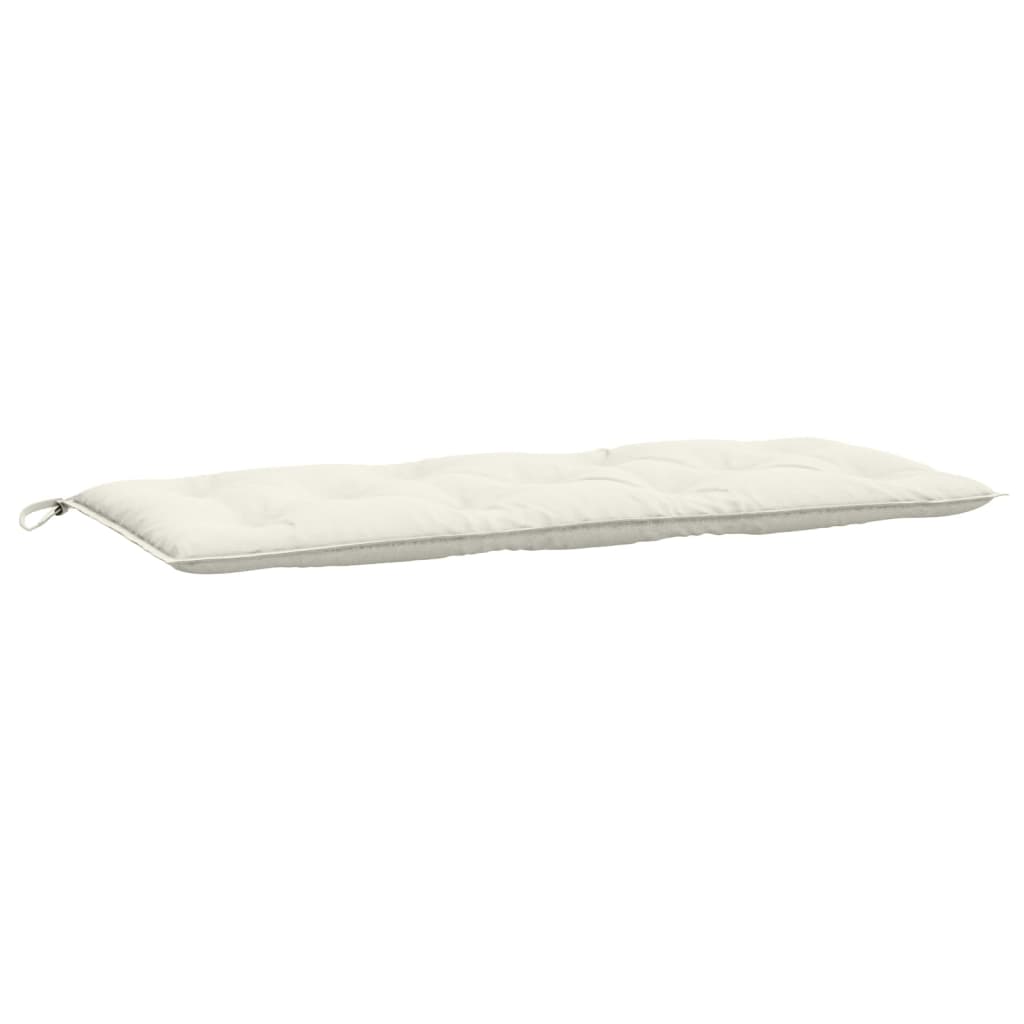 Garden Bench Cushions, 2 pcs, Mélange Cream, 120x50x7 cm Fabric