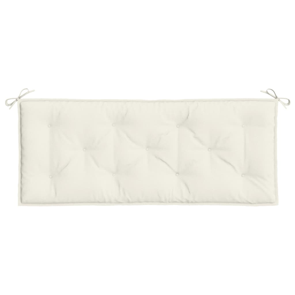 Garden Bench Cushions, 2 pcs, Mélange Cream, 120x50x7 cm Fabric