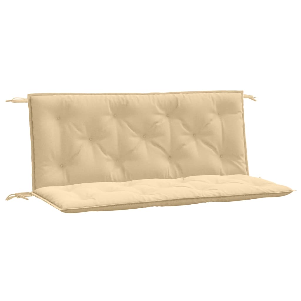 Garden bench cushions 2 pcs. Melange Beige 120x50x7 cm Fabric