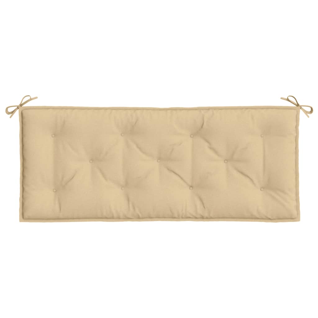 Garden bench cushions 2 pcs. Melange Beige 120x50x7 cm Fabric
