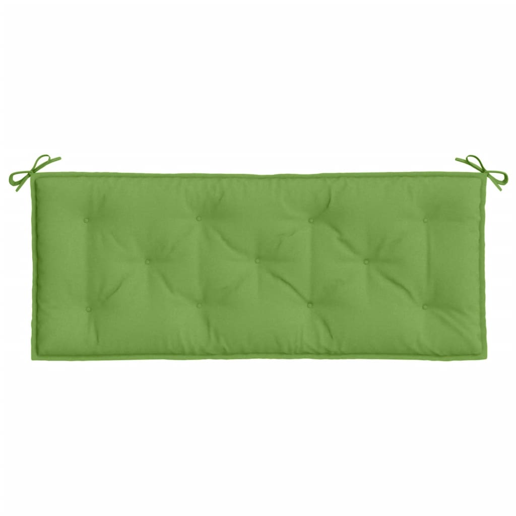 Garden bench cushions 2 pcs. mélange green 120x50x7 cm fabric