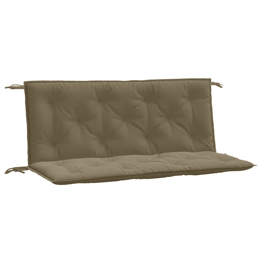 Garden bench cushions 2 pcs. Melange Taupe 120x50x7 cm Fabric