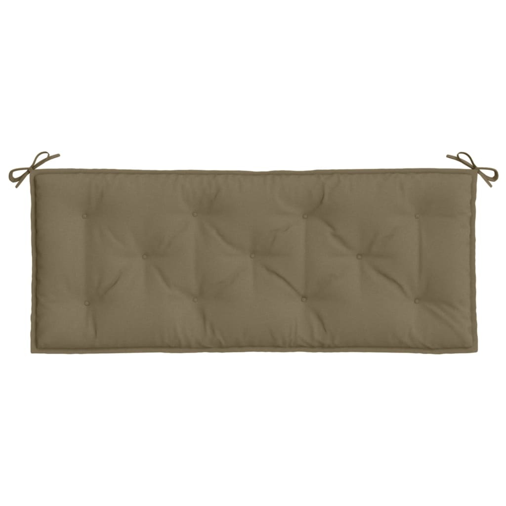 Garden bench cushions 2 pcs. Melange Taupe 120x50x7 cm Fabric