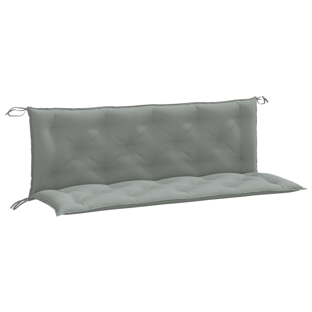 Coussins de banc de jardin 2 pcs. Mélange gris clair 150x50x7 cm Tissu