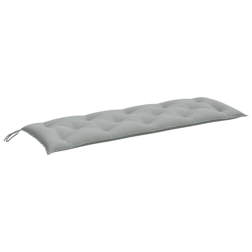 Coussins de banc de jardin 2 pcs. Mélange gris clair 150x50x7 cm Tissu