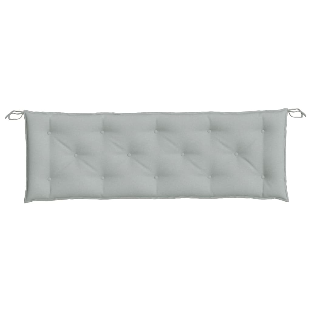 Coussins de banc de jardin 2 pcs. Mélange gris clair 150x50x7 cm Tissu