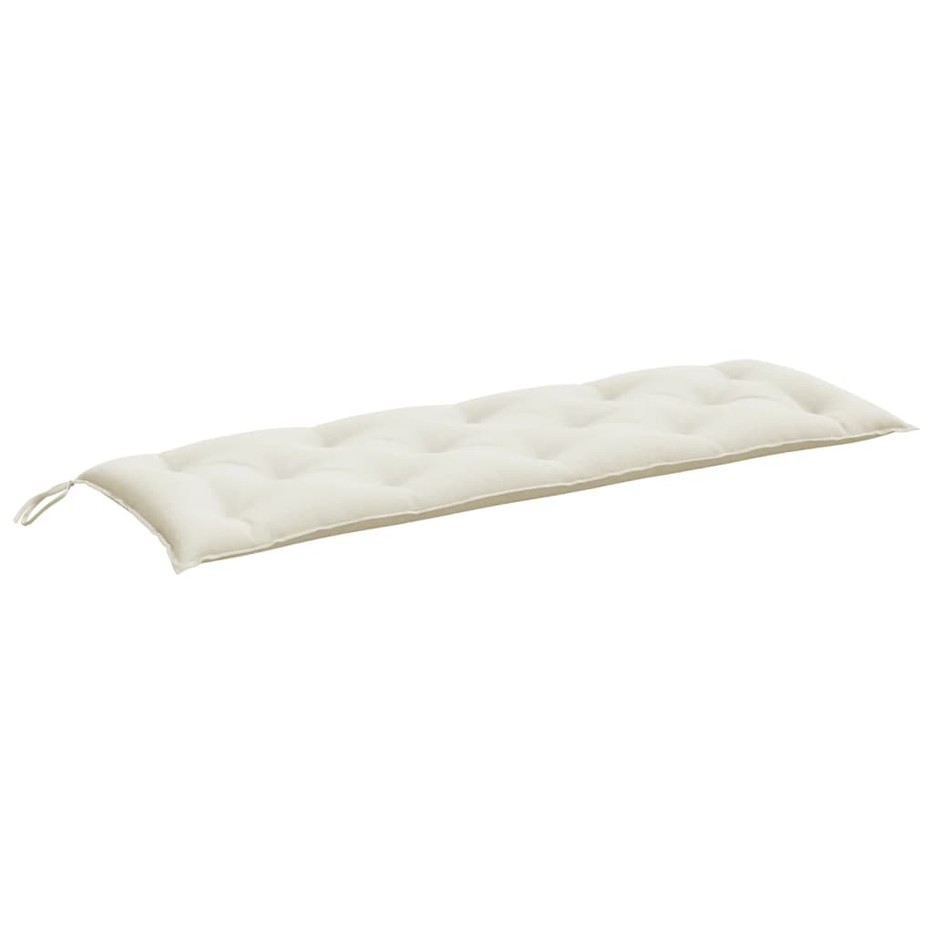 Coussins de banc de jardin 2 pcs. Crème Mélange 150x50x7 cm Tissu