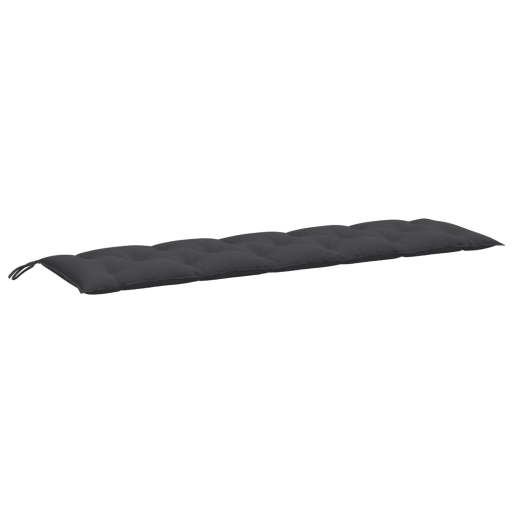 Coussins pour banc de jardin 2 pcs Mélange anthracite 180x50x7 cm Tissu