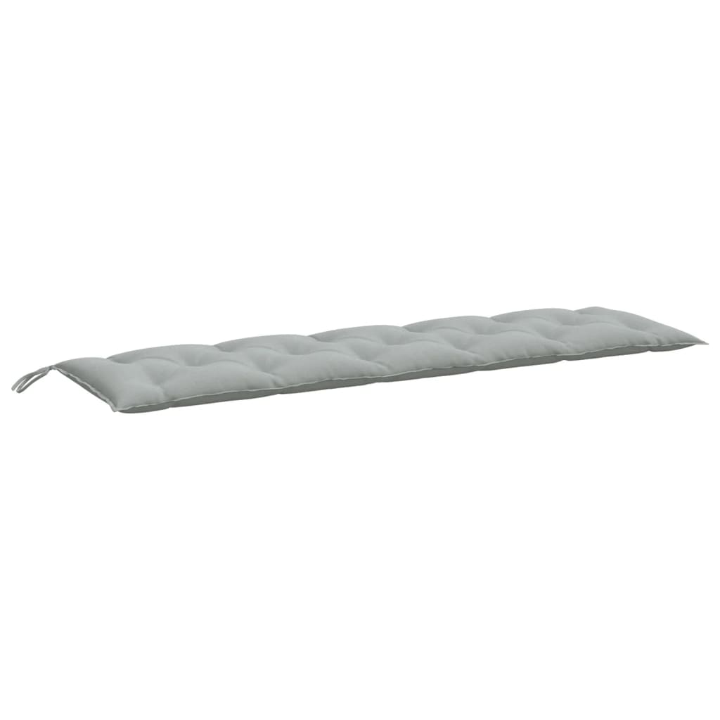 Coussins de banc de jardin 2 pcs. Mélange gris clair 180x50x7 cm Tissu