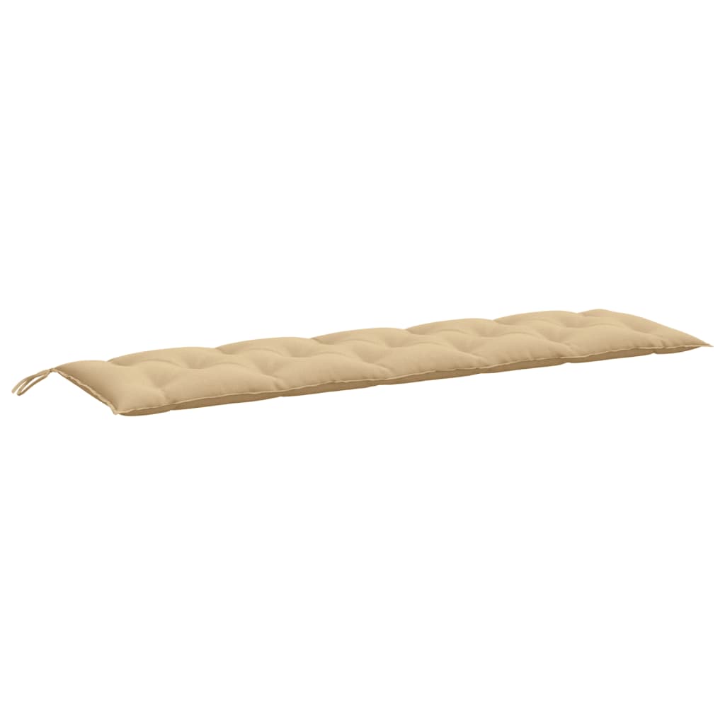Coussins pour banc de jardin 2 pcs Mélange Beige 180x50x7 cm Tissu