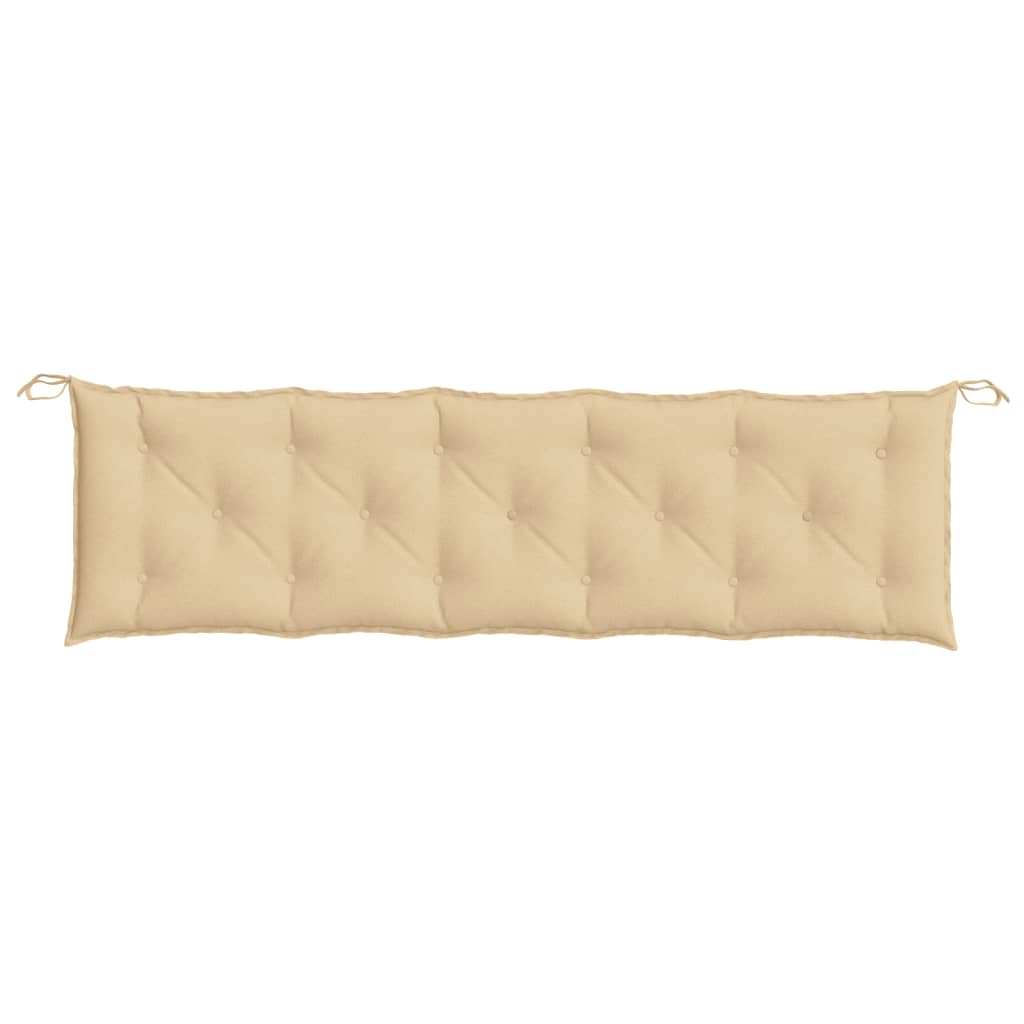 Coussins pour banc de jardin 2 pcs Mélange Beige 180x50x7 cm Tissu