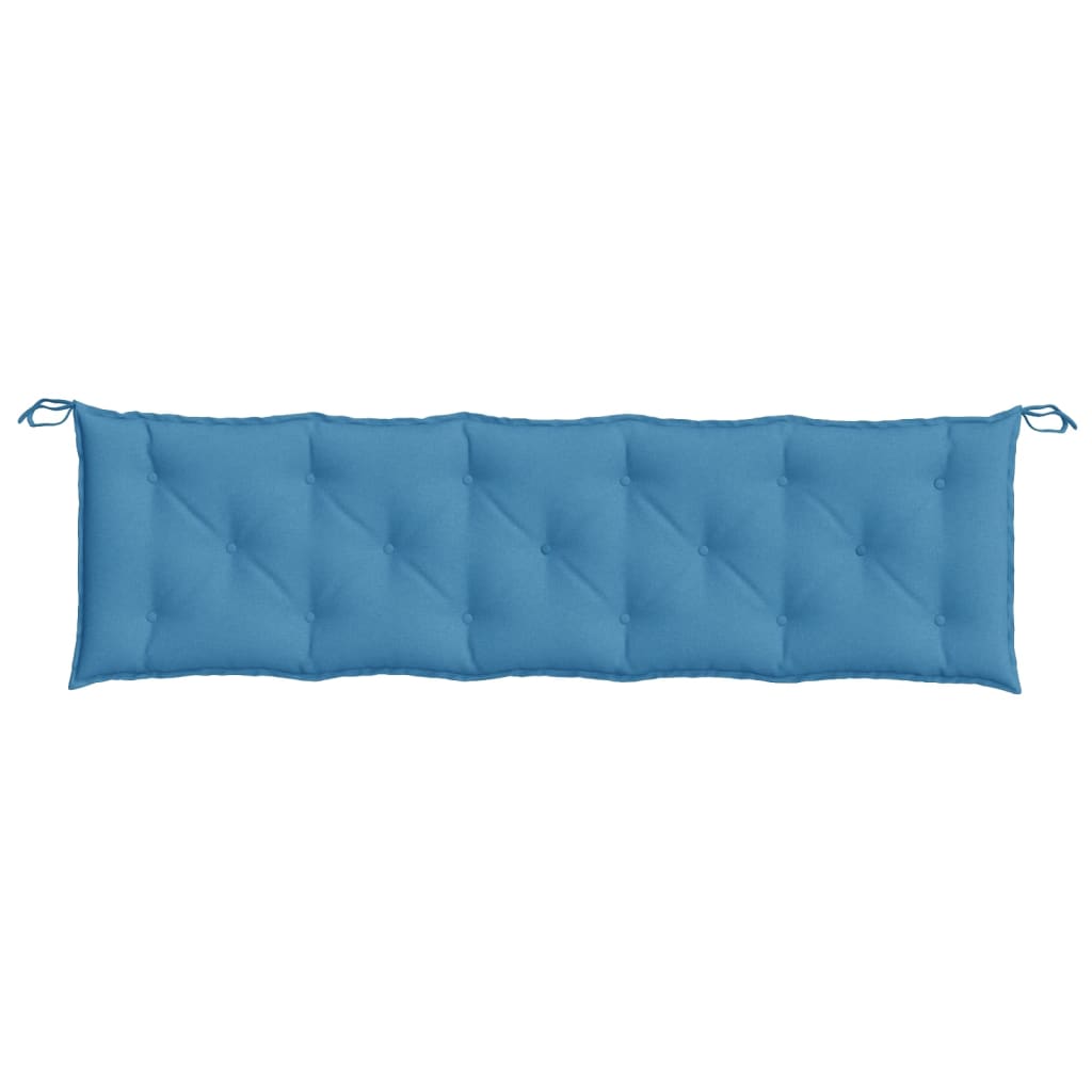 Coussins pour banc de jardin 2 pcs Mélange bleu 180x50x7 cm Tissu