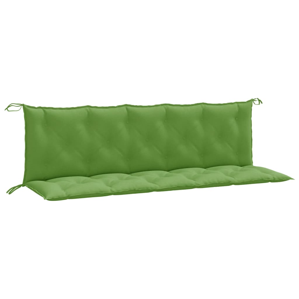 Coussins pour banc de jardin 2 pcs Mélange vert 180x50x7 cm Tissu