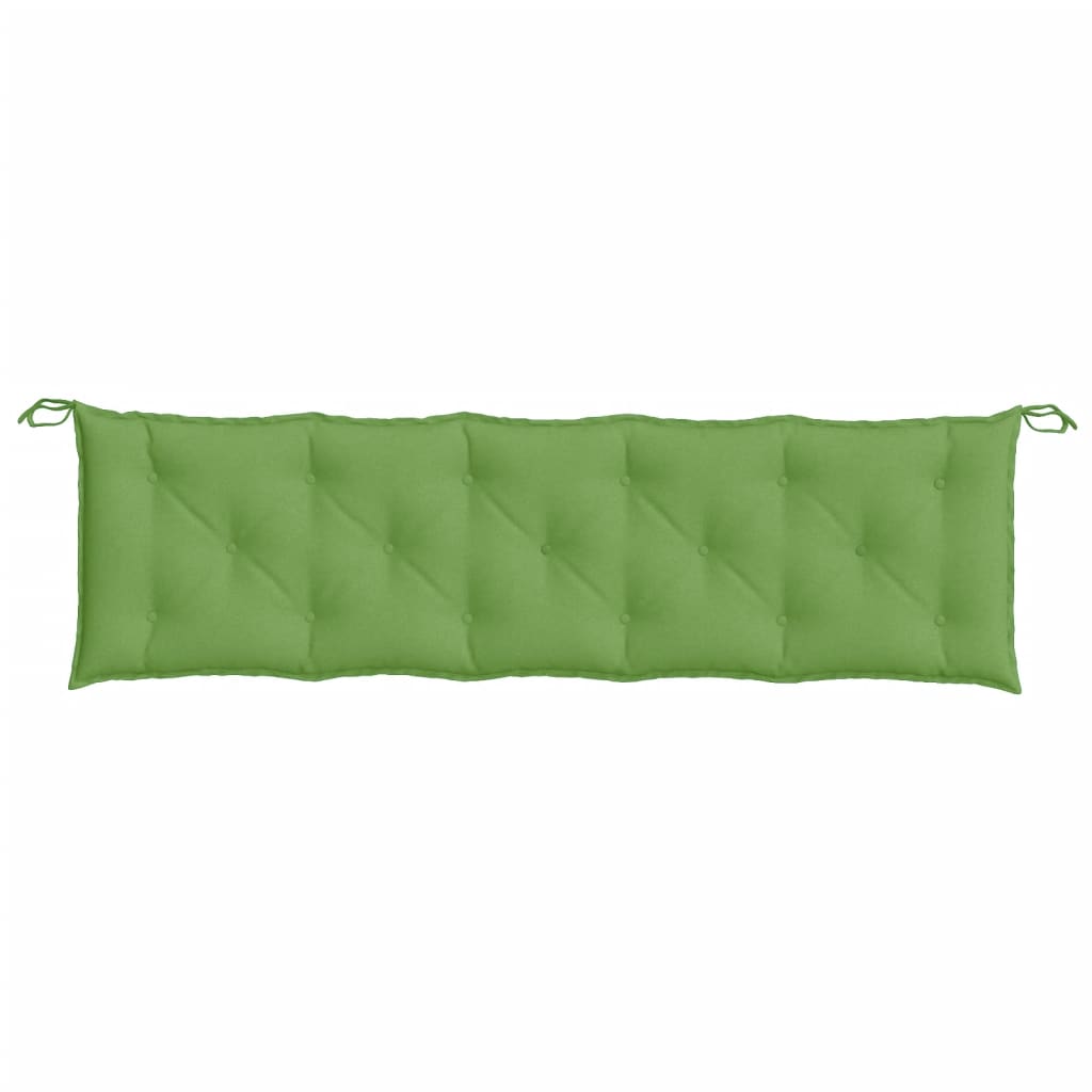 Coussins pour banc de jardin 2 pcs Mélange vert 180x50x7 cm Tissu