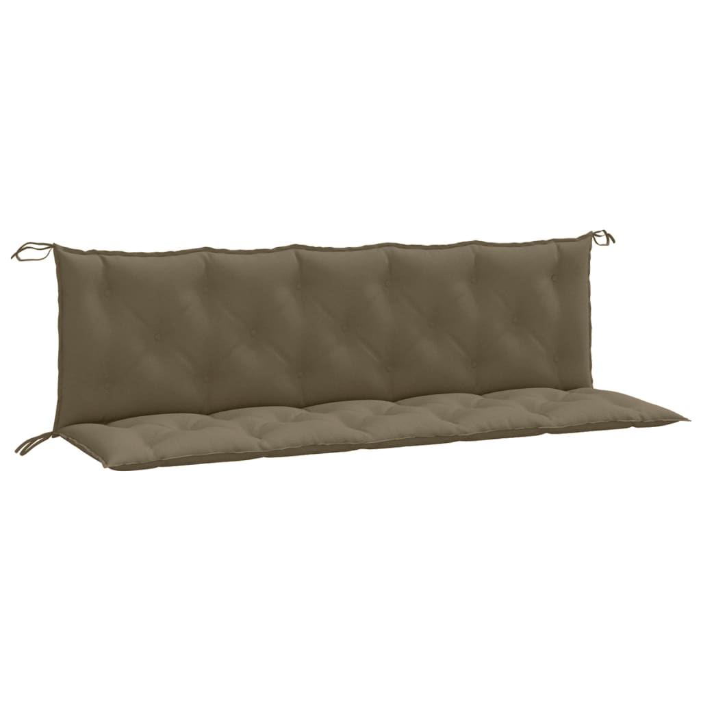 Garden Bench Cushions 2 pcs. Melange Taupe 180x50x7 cm Fabric