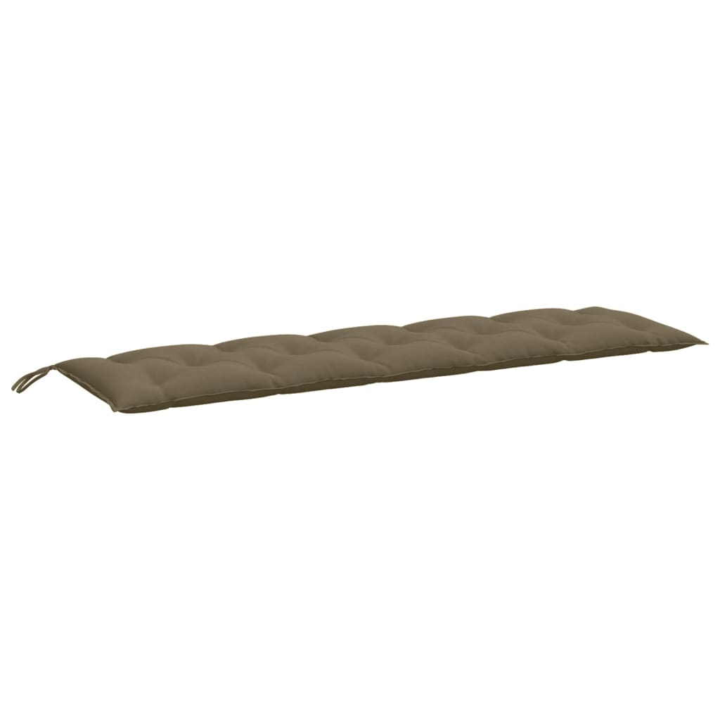 Garden Bench Cushions 2 pcs. Melange Taupe 180x50x7 cm Fabric