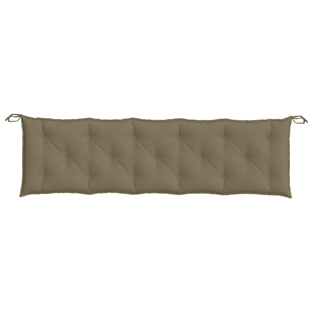 Garden Bench Cushions 2 pcs. Melange Taupe 180x50x7 cm Fabric