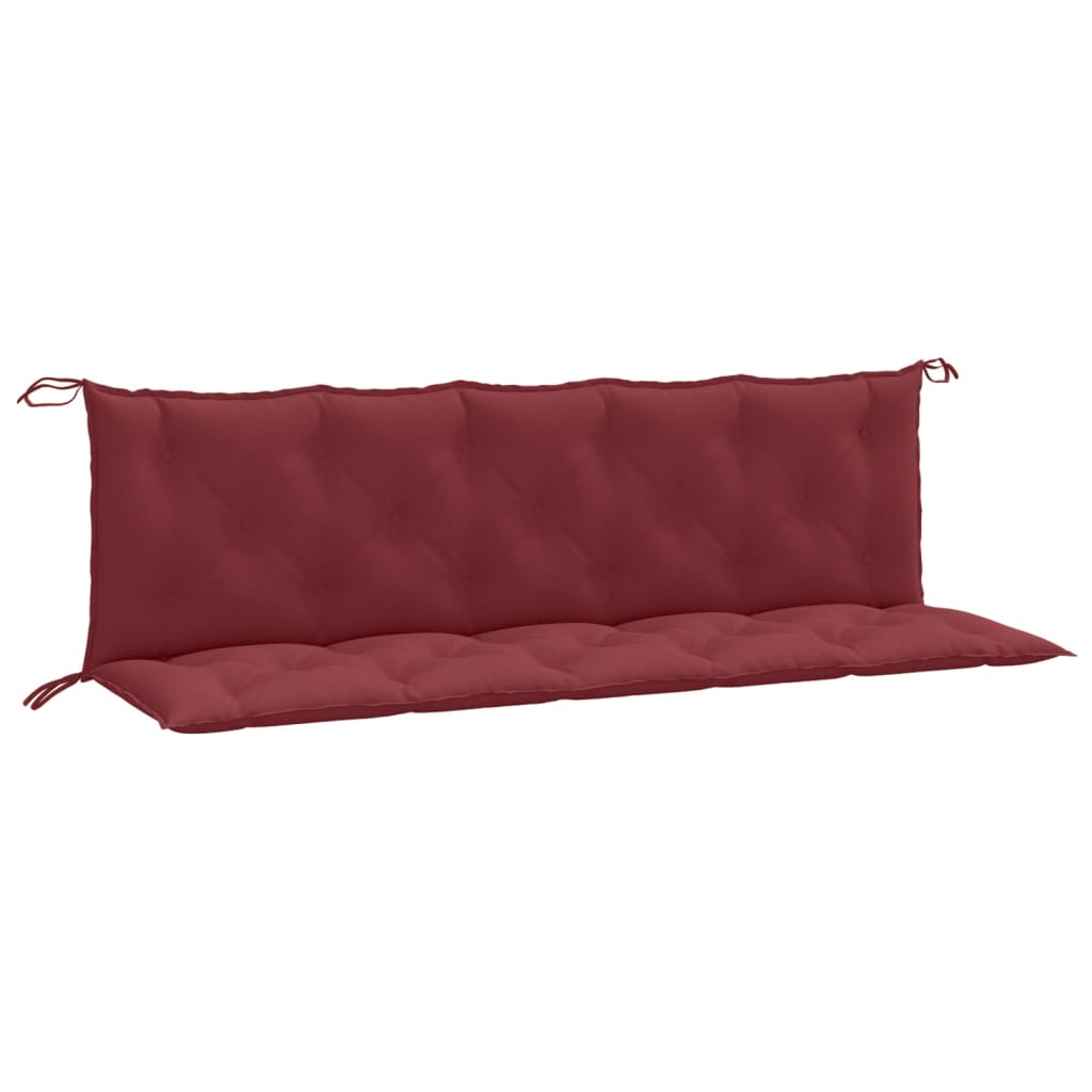 Garden Bench Cushions 2 pcs. Mélange Wine Red 180x50x7 cm Fabric