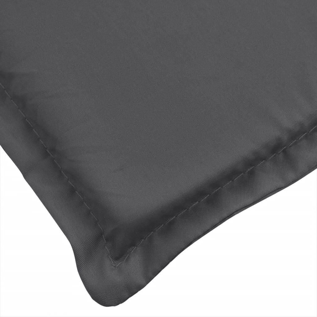 Coussins pour banc de jardin 2 pcs Mélange anthracite 200x50x7 cm Tissu