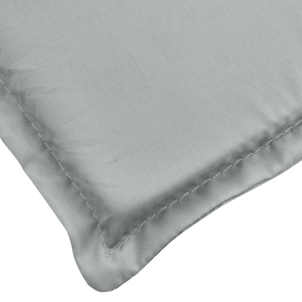 Garden Bench Cushions 2 pcs. Mélange Light Grey 200x50x7 cm Fabric