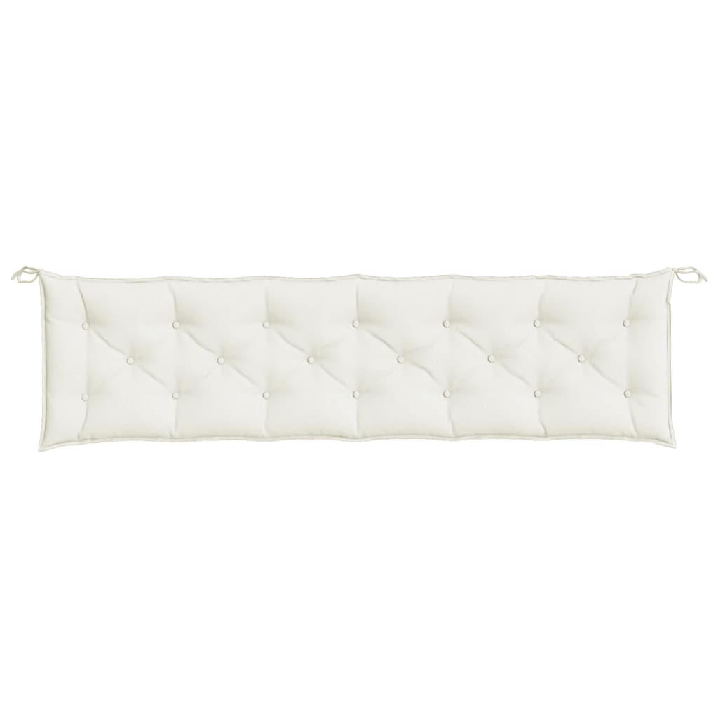 Garden Bench Cushions 2 pcs. Mélange Cream 200x50x7 cm Fabric