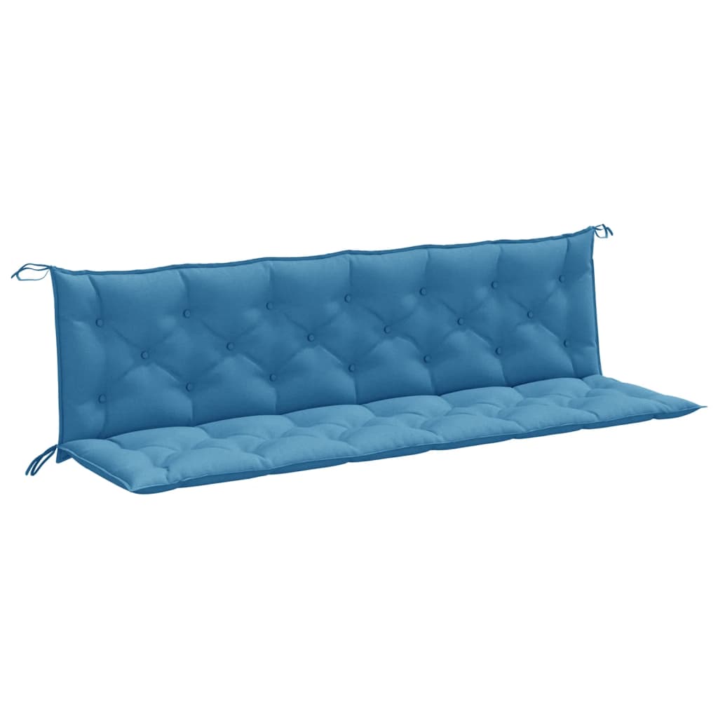 Garden Bench Cushions 2 pcs Mélange Blue 200x50x7 cm Fabric
