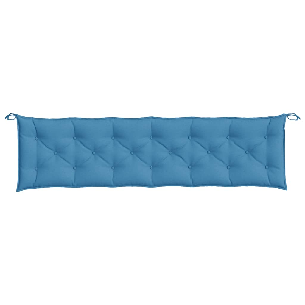 Garden Bench Cushions 2 pcs Mélange Blue 200x50x7 cm Fabric