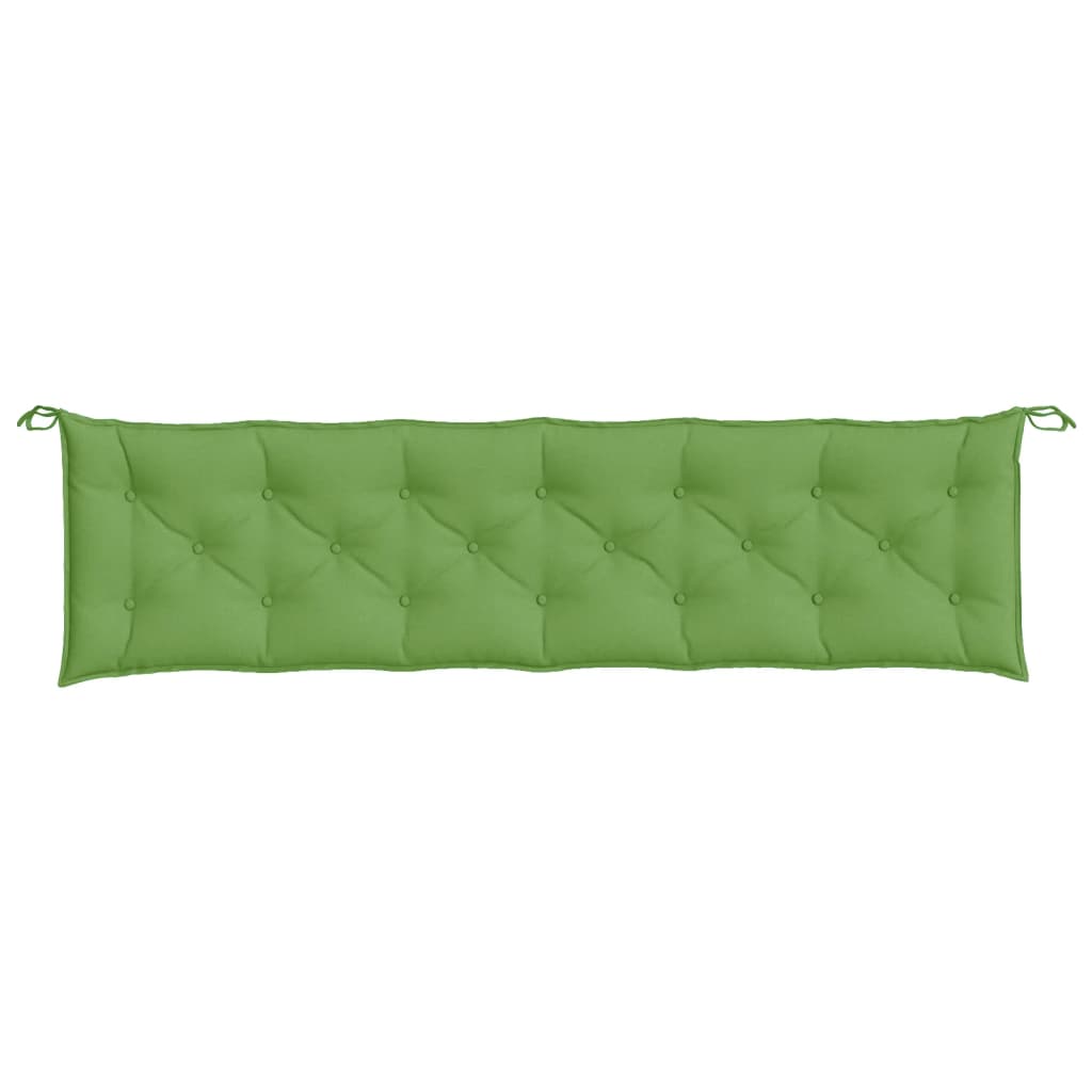 Garden bench cushions 2 pcs. mélange green 200x50x7 cm fabric