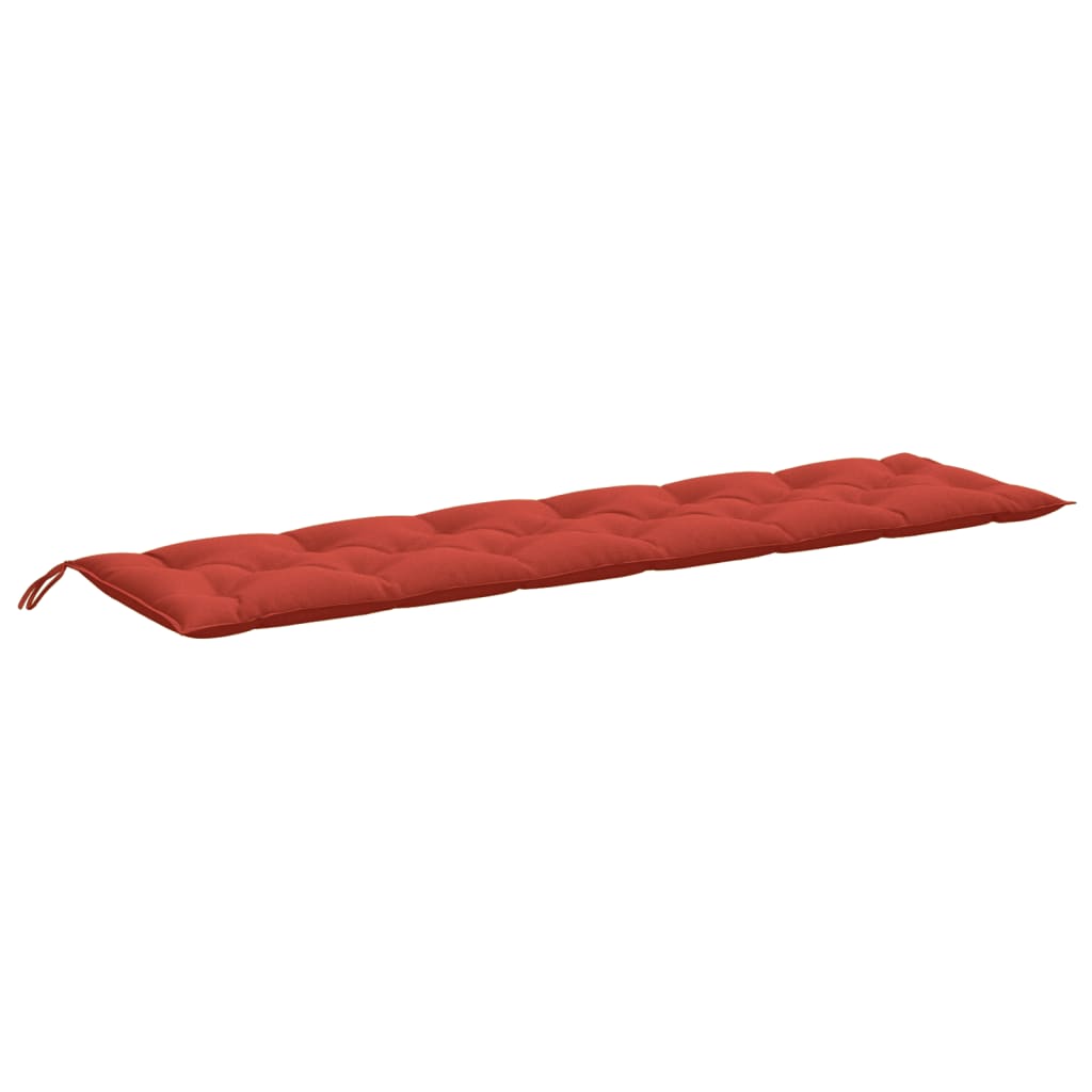 Garden Bench Cushions 2 pcs. Melange Red 200x50x7 cm Fabric
