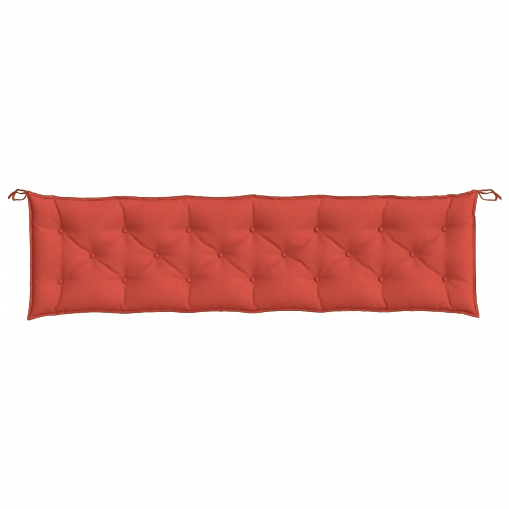Garden Bench Cushions 2 pcs. Melange Red 200x50x7 cm Fabric