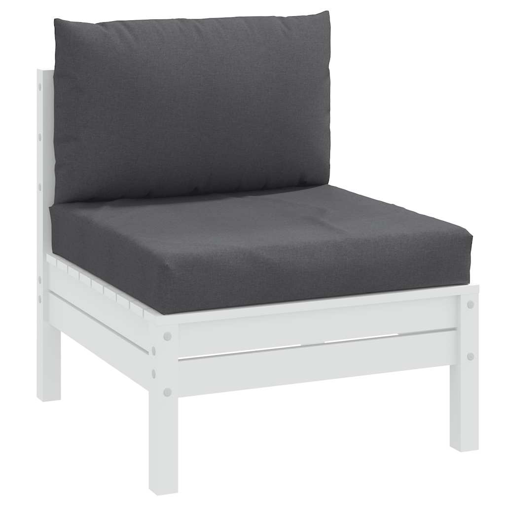 2-piece Pallet Cushion Set Melange Anthracite Fabric