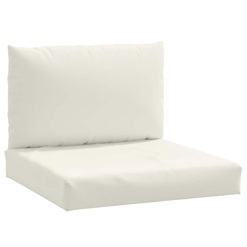 Coussin de palette 2 pièces Tissu chiné crème