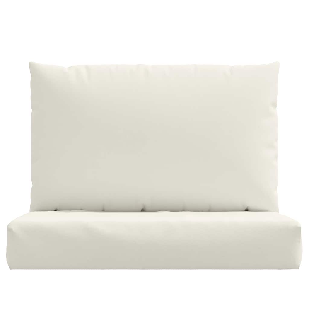 Coussin de palette 2 pièces Tissu chiné crème
