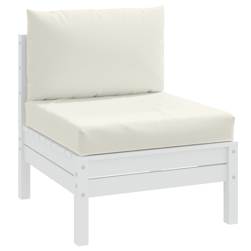 Coussin de palette 2 pièces Tissu chiné crème