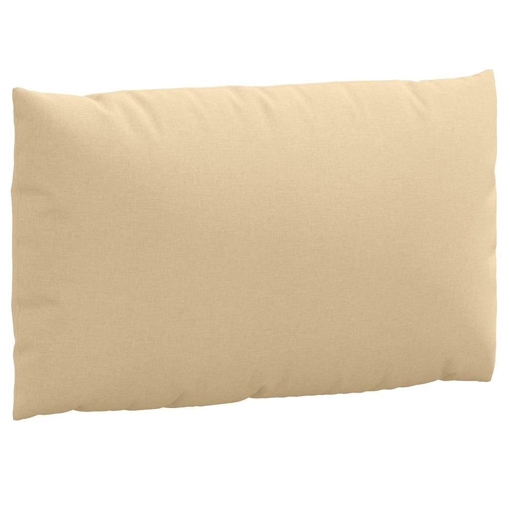Coussin de palette 2 pièces, tissu chiné beige